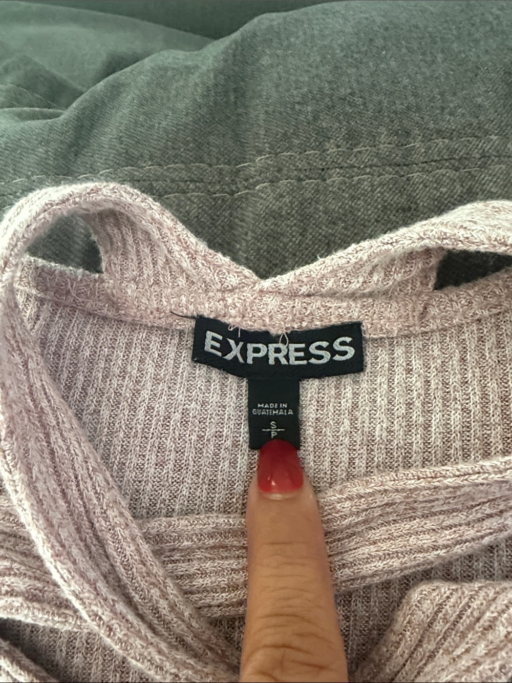 Express Lavender Crisscross Ribbed Bodysuit - Picture 2 of 3